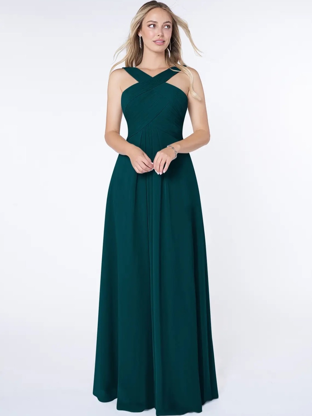 Azazie Cross-Strap Formal Dress